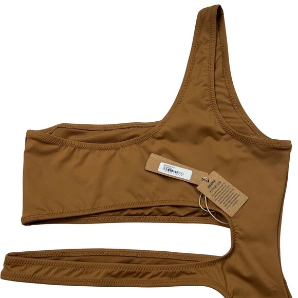 SKIMS Swim One Shoulder Monokini Almond Womens Small - Picture 6 of 12